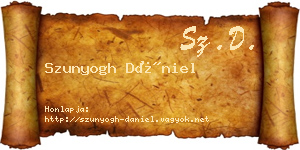 Szunyogh Dániel névjegykártya