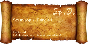 Szunyogh Dániel névjegykártya